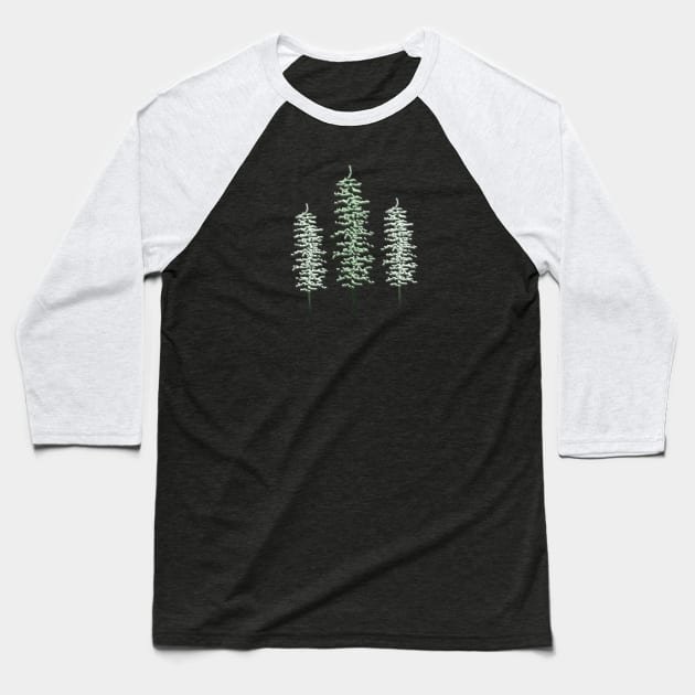 Pine trees Baseball T-Shirt by Sci-Emily